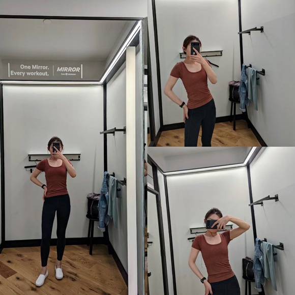 Lululemon Ebb to Street Short Sleeve Shirt Sz4 brown NWT - Picture 9 of 9